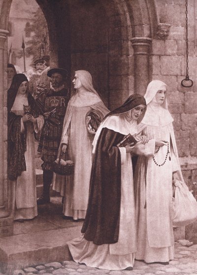 Sfrattato, da poster scolastici MacMillan, c.1950-60 da Edmund Blair Leighton
