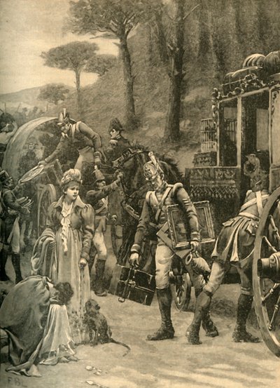 Fuga del Re Giuseppe Bonaparte da Vitoria, Spagna, 1813 c1890 da Edmund Blair Leighton
