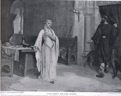 Lady Godiva e il conte Leofric, illustrazione da 