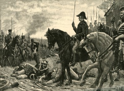 Incontro di Wellington e Blucher dopo la battaglia di Waterloo, 1815 c1890 da Edmund Blair Leighton