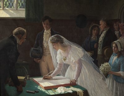 Firma del registro da Edmund Blair Leighton