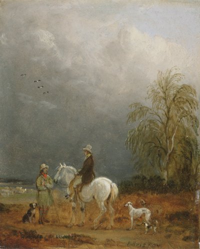 Un Viaggiatore e un Pastore in un Paesaggio da Edmund Bristow