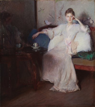 Composizione in rosa e grigio (Tè del pomeriggio) da Edmund Charles Tarbell