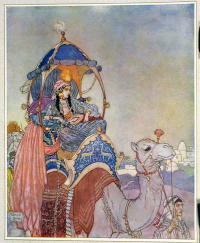 Una principessa che cavalca un cammello da Edmund Dulac