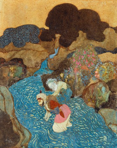 Sinbad il Marinaio e il Vecchio del Mare da Edmund Dulac