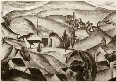 Paesaggio con case da Edmund Fabry