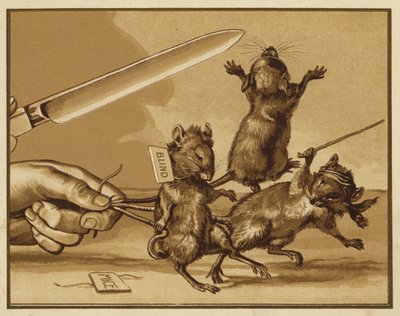 Illustrazione per Tre topi ciechi da Edmund G. Caldwell