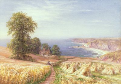 Tempo di raccolto vicino al mare, 1881 da Edmund George Warren