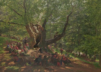 Robin Hood e i suoi allegri compagni nella foresta di Sherwood, 1859 da Edmund George Warren