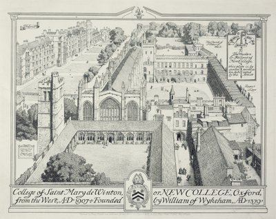 Il Collegio di Santa Maria de Winton o New College, 1928 da Edmund Hort New