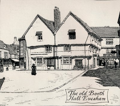La vecchia Booth Hall, Evesham, XIX secolo da Edmund Hort New