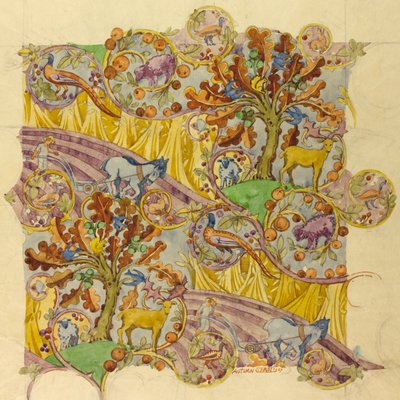 Autunno, novembre 1927 (guazzo su carta) da Edmund Hunter