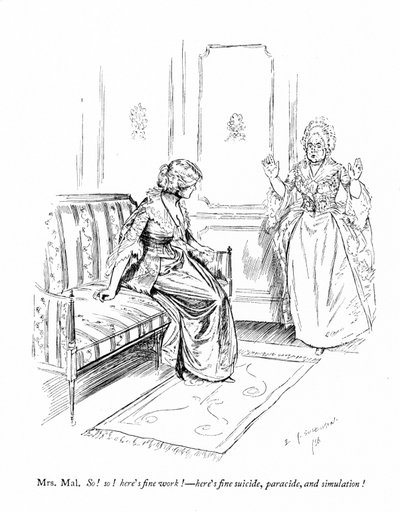 Illustrazione per I rivali di Sheridan (incisione) da Edmund Joseph (after) Sullivan