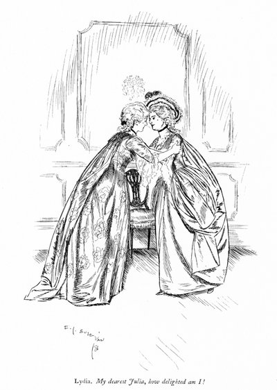 Illustrazione per I rivali di Sheridan (incisione) da Edmund Joseph (after) Sullivan
