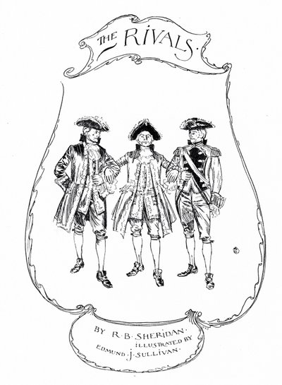 Illustrazione per I rivali di Sheridan (incisione) da Edmund Joseph (after) Sullivan