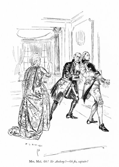 Illustrazione per I rivali di Sheridan (incisione) da Edmund Joseph (after) Sullivan