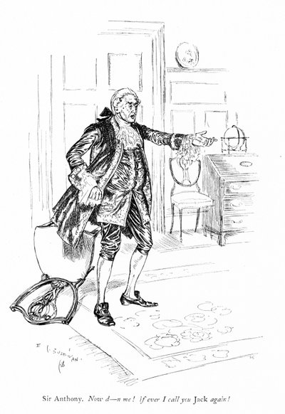 Illustrazione per I rivali di Sheridan (incisione) da Edmund Joseph (after) Sullivan