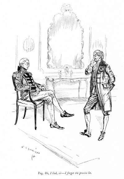 Illustrazione per I rivali di Sheridan (incisione) da Edmund Joseph (after) Sullivan