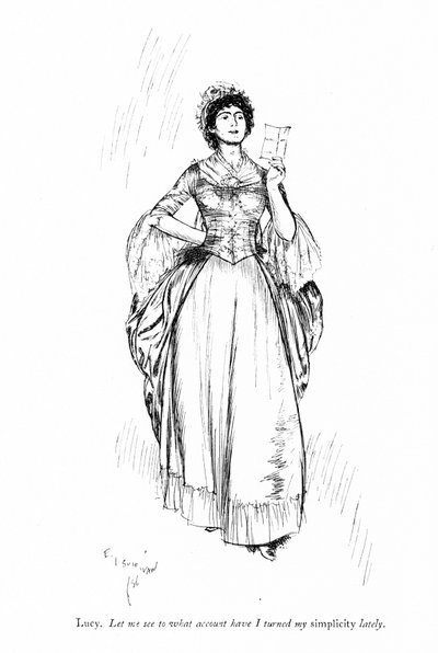 Illustrazione per I rivali di Sheridan (incisione) da Edmund Joseph (after) Sullivan