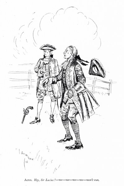 Illustrazione per I rivali di Sheridan (incisione) da Edmund Joseph (after) Sullivan