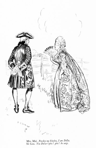 Illustrazione per I rivali di Sheridan (incisione) da Edmund Joseph (after) Sullivan