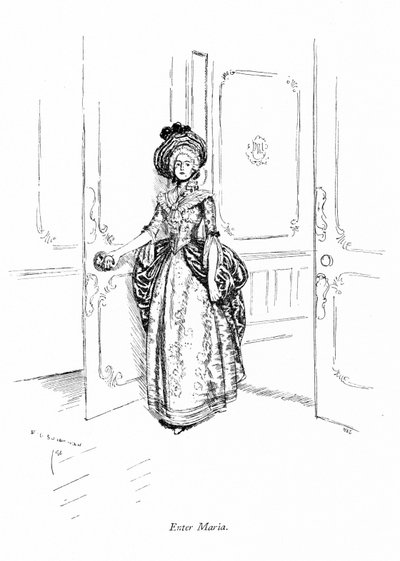 Illustrazione per La scuola della maldicenza di Sheridan (incisione) da Edmund Joseph (after) Sullivan
