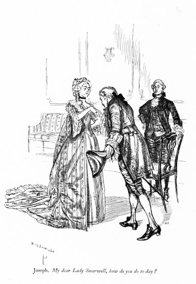 Illustrazione per La scuola della maldicenza di Sheridan (incisione) da Edmund Joseph (after) Sullivan