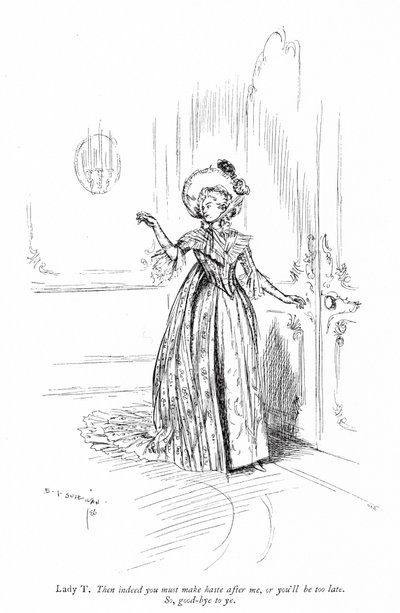 Illustrazione per La scuola della maldicenza di Sheridan (incisione) da Edmund Joseph (after) Sullivan