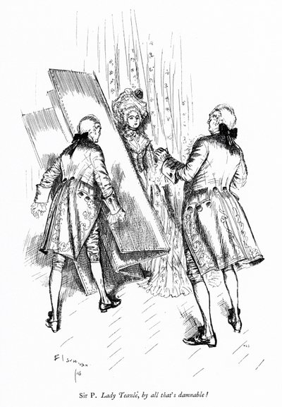 Illustrazione per La scuola della maldicenza di Sheridan da Edmund Joseph (after) Sullivan