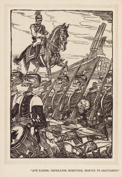 La Ghirlanda del Kaiser: "Ave Kaiser, Imperator Moriture, Mortui Te Salutamus" da Edmund Joseph (after) Sullivan