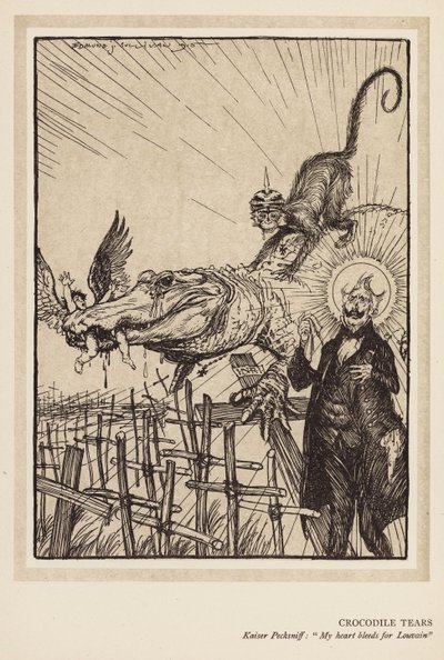 La ghirlanda del Kaiser: Lacrime di coccodrillo da Edmund Joseph (after) Sullivan