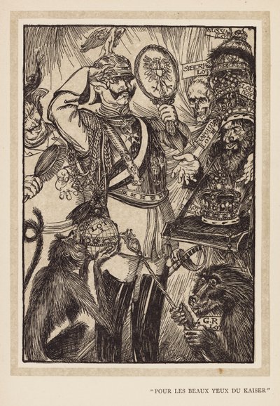 La ghirlanda del Kaiser: "Pour Les Beaux Yeux Du Kaiser" da Edmund Joseph (after) Sullivan