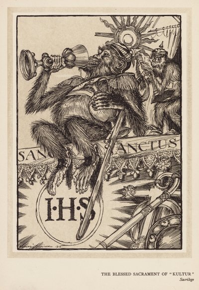 La Ghirlanda del Kaiser: Il Beato Sacramento della "Kultur" da Edmund Joseph (after) Sullivan