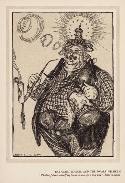 La Ghirlanda del Kaiser: Il Gigante Michel e il Nano Wilhelm da Edmund Joseph (after) Sullivan