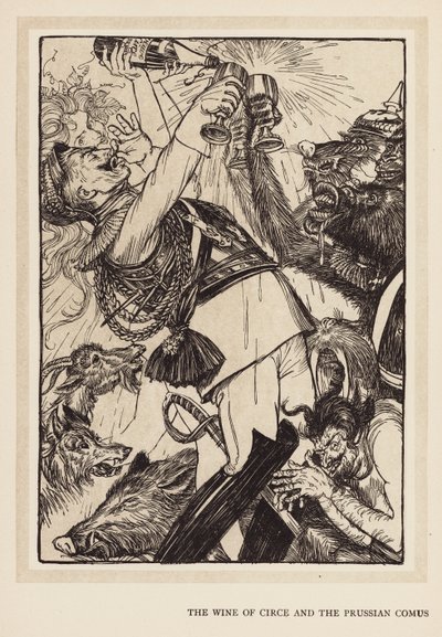 La ghirlanda del Kaiser: Il vino di Circe e il Comus prussiano da Edmund Joseph (after) Sullivan