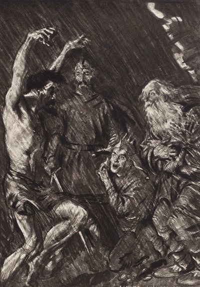 William Shakespeare: La tragedia di Re Lear, Atto III, Scena 4 da Edmund Joseph (after) Sullivan