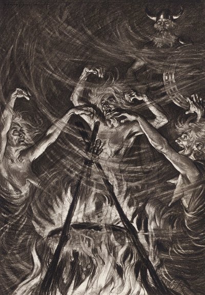 William Shakespeare: La tragedia di Macbeth, Atto IV, Scena 1 da Edmund Joseph (after) Sullivan