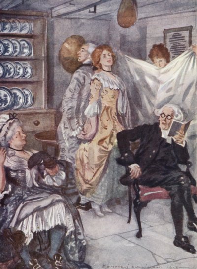 Illustrazione per Il vicario di Wakefield di Oliver Goldsmith da Edmund Joseph Sullivan