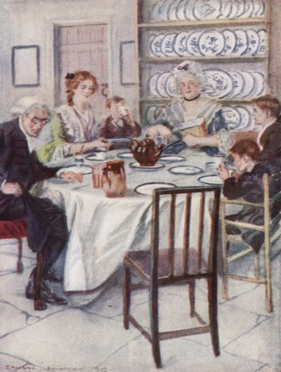 Illustrazione per Il vicario di Wakefield di Oliver Goldsmith da Edmund Joseph Sullivan