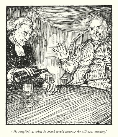 Illustrazione per Il vicario di Wakefield di Oliver Goldsmith da Edmund Joseph Sullivan