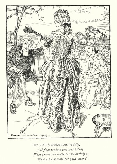 Illustrazione per Il vicario di Wakefield di Oliver Goldsmith da Edmund Joseph Sullivan