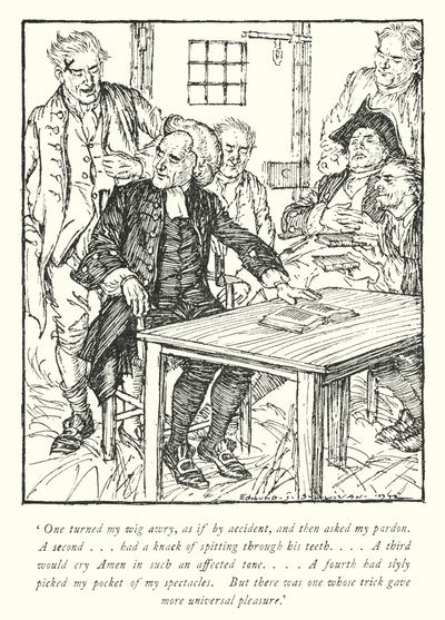 Illustrazione per Il vicario di Wakefield di Oliver Goldsmith da Edmund Joseph Sullivan