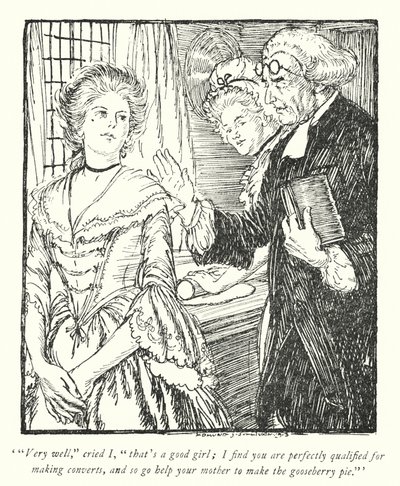 Illustrazione per Il vicario di Wakefield di Oliver Goldsmith da Edmund Joseph Sullivan