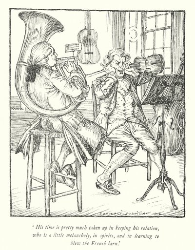Illustrazione per Il vicario di Wakefield di Oliver Goldsmith da Edmund Joseph Sullivan