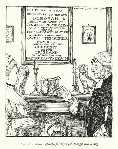 Illustrazione per Il vicario di Wakefield di Oliver Goldsmith da Edmund Joseph Sullivan