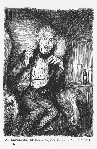 Scena da Lo strano caso del dottor Jekyll e del signor Hyde di Robert Louis Stevenson, 1927 da Edmund Joseph Sullivan