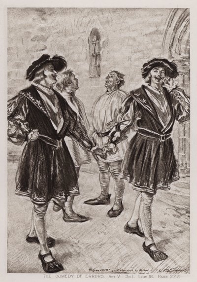 La commedia degli errori, Atto V, Scena I da Edmund Joseph Sullivan
