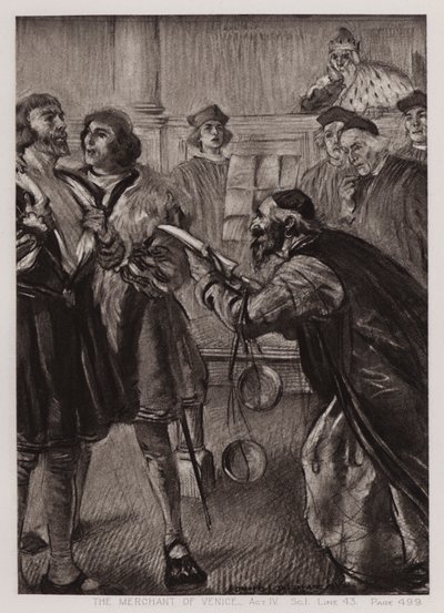 Il Mercante di Venezia, Atto IV, Sc I da Edmund Joseph Sullivan
