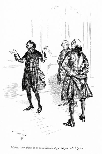 Illustrazione per La scuola della maldicenza di Sheridan da Edmund Joseph after Sullivan