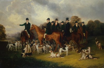 La caccia di Beaufort a Badminton con W. Long su Wandering Boy da Edmund Jr Havell